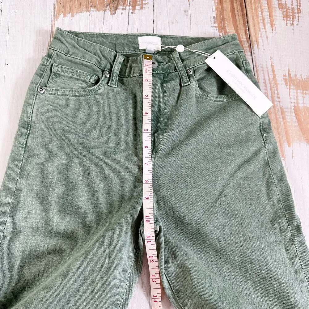JONATHAN SIMKHAI STANDARD River High Rise Straight Size 25 Jade - Image 10