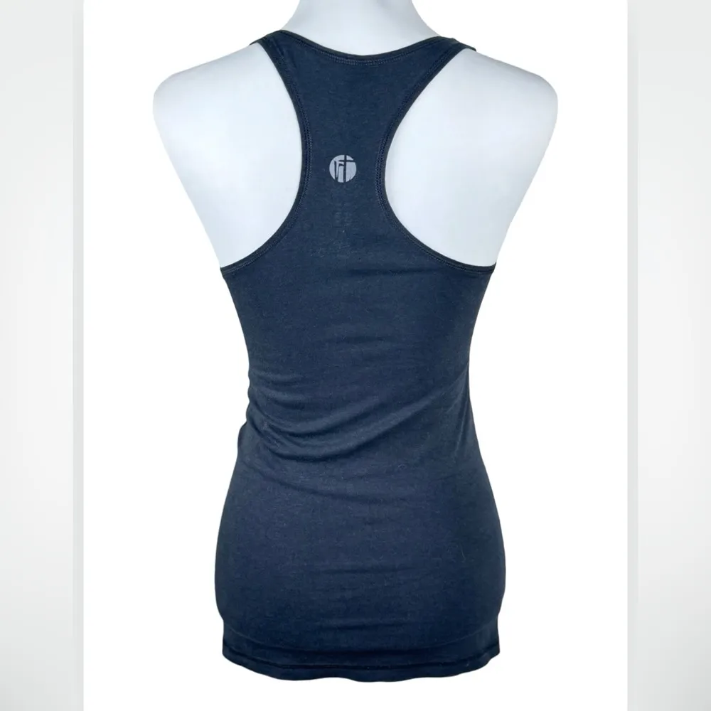 Raw Threads Mom Boss Runner Black Organic Bamboo Racerback Tank Top Small - Image 6