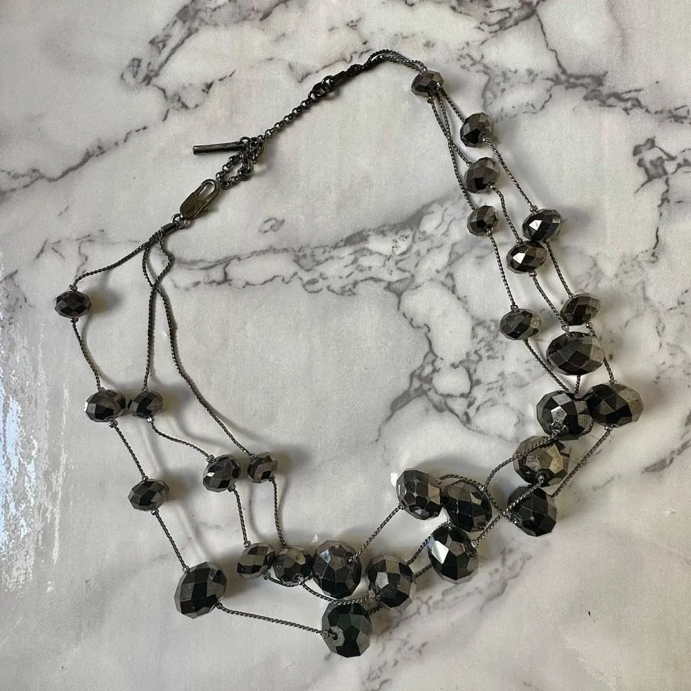 Kenneth Cole black beaded necklace - Image 2