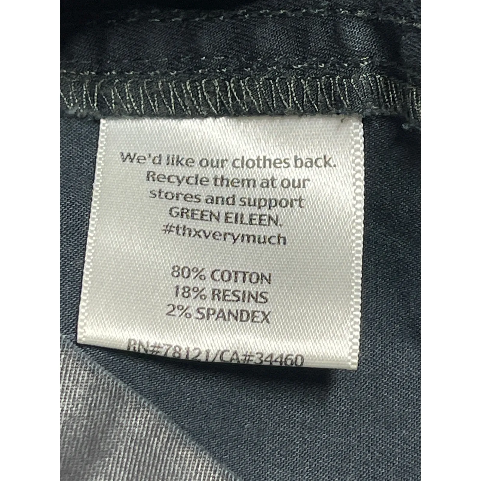 Eileen Fisher Black Faux Vegan Leather Long Sleeve Zip Moto Biker Coat Jacket XS - Image 6