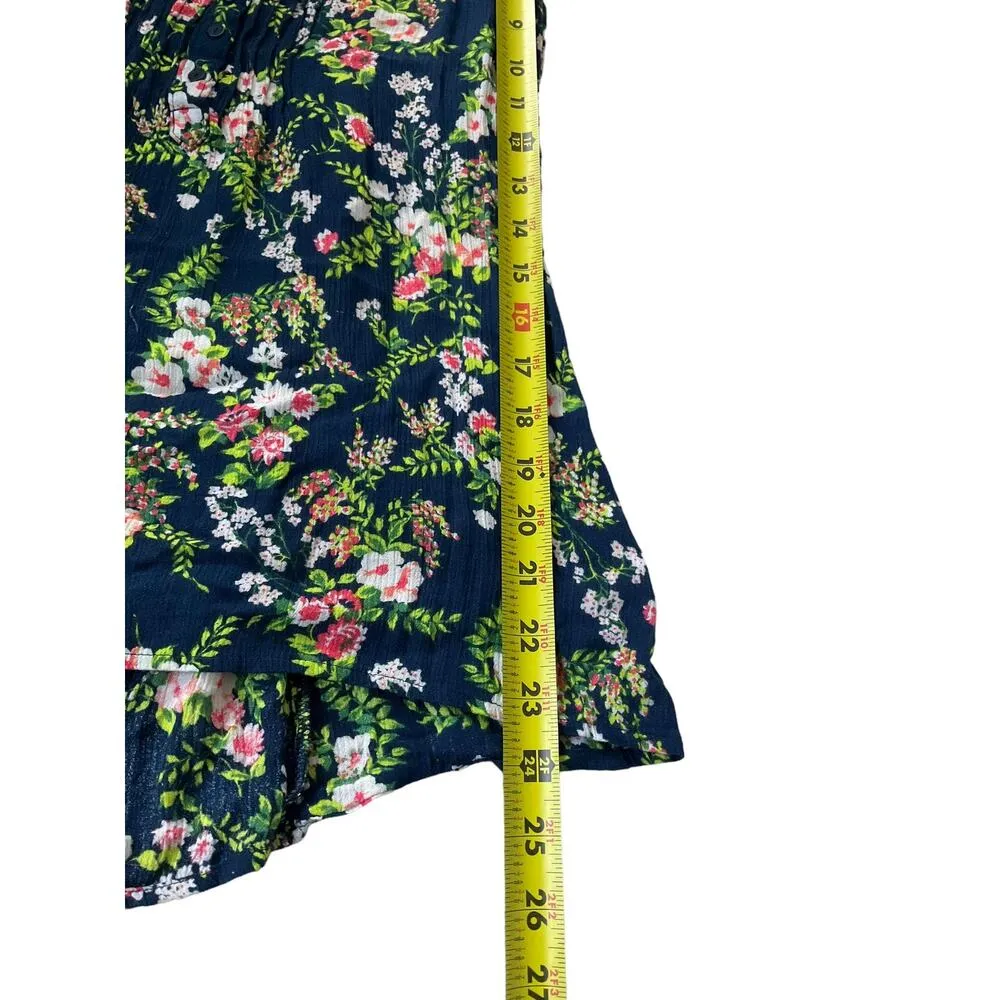 Simply Vera Wang Blue Floral Racerback Tank Top Women's Size XS | 17-5 - Image 5