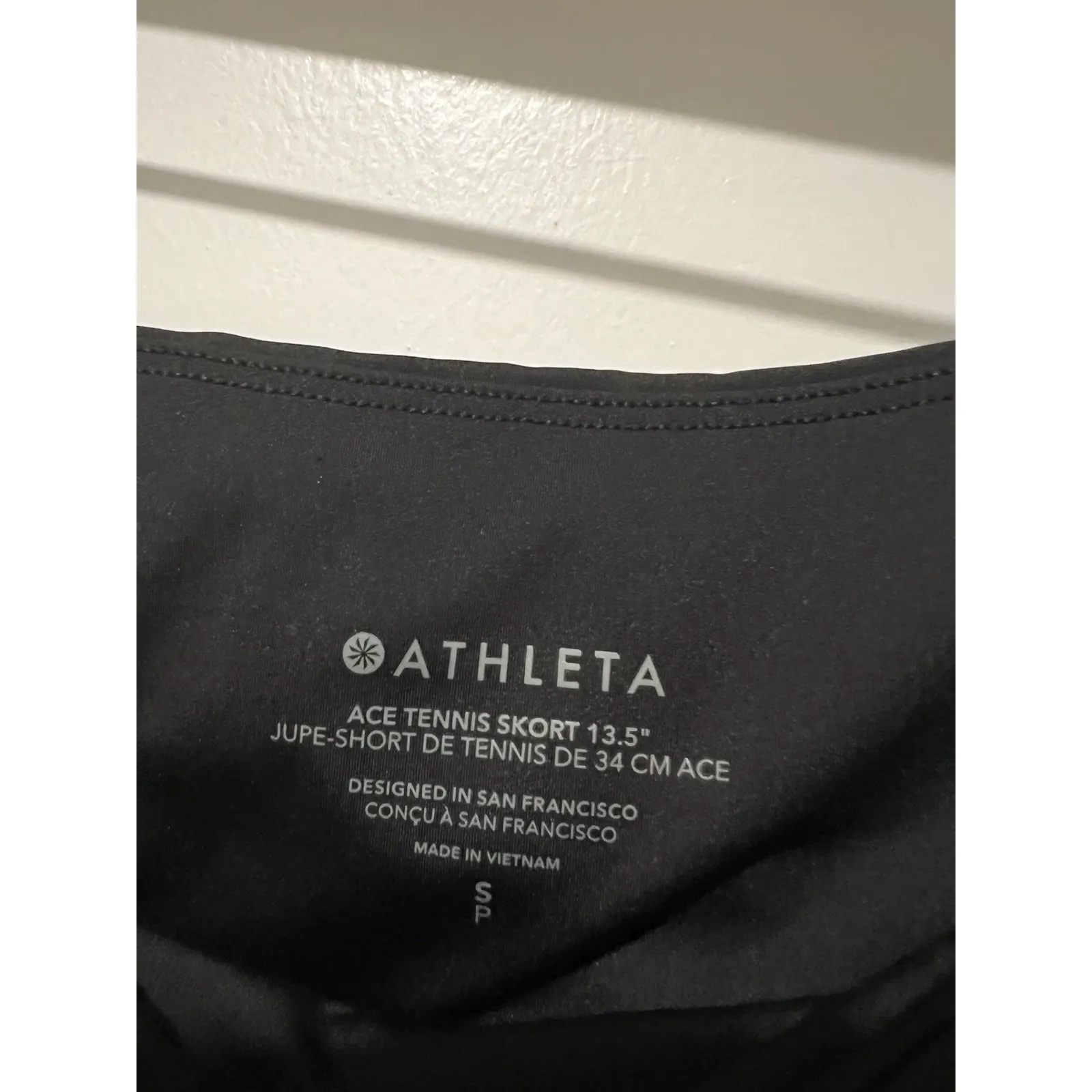 Athleta Ace Tennis Skort 13.5" Black Women's Size Small Athletic Tennis - Image 4