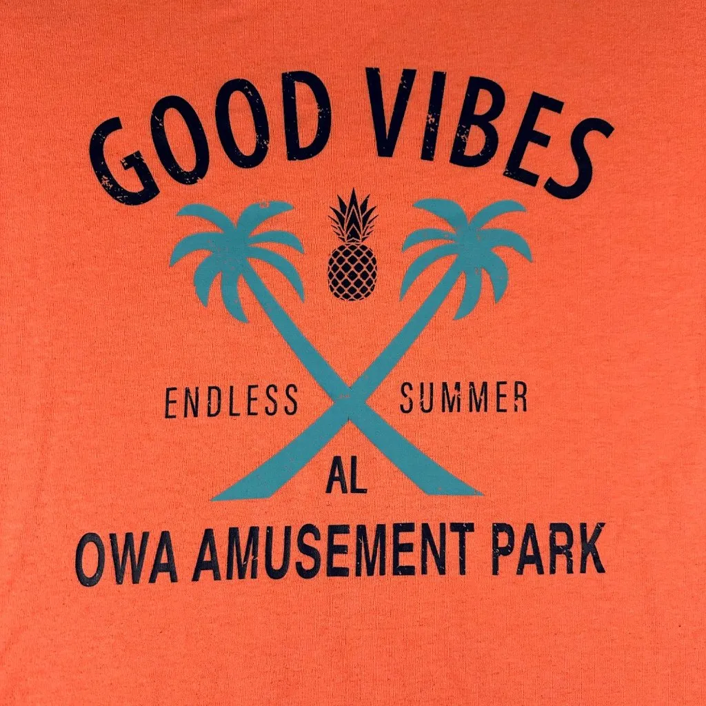 Delta Pro Weight Unisex XL‎ Neon Orange OWA Amusement Park Short Sleeve T-shirt - Image 2