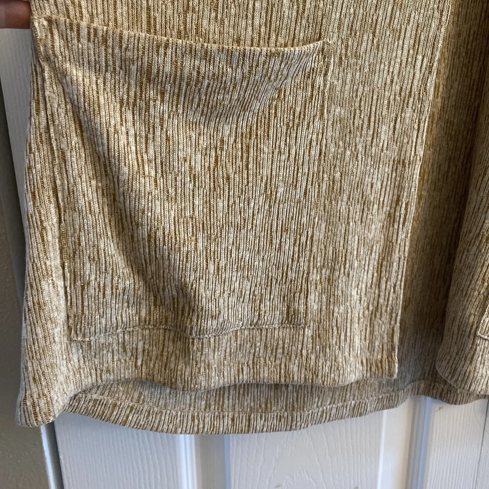 Pure Jill Womens XS Tan Cardigan Linen Blend Lagenlook NEW Boxy Lagom Brown - Image 6