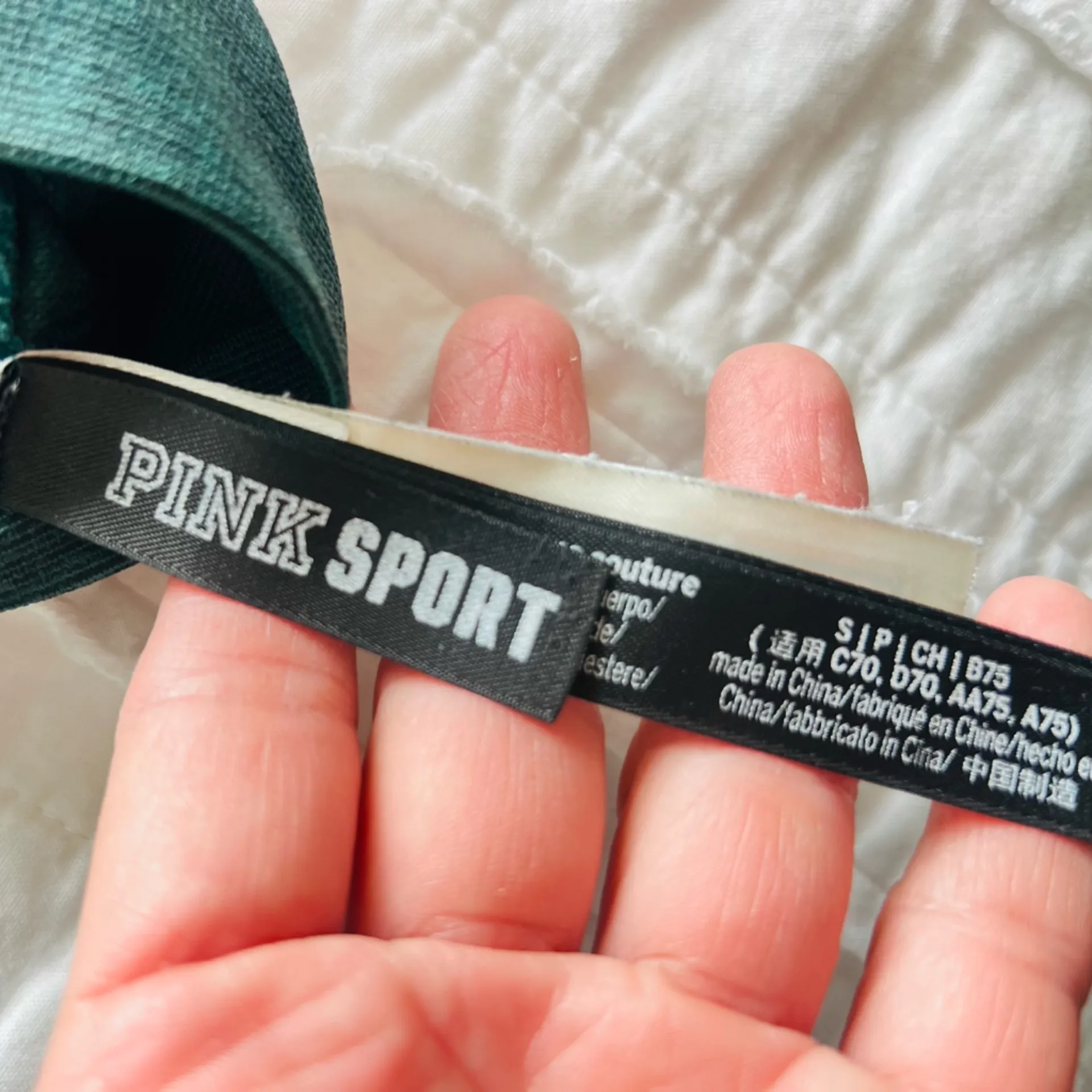 VICTORIAS SECRET PINK SEAMLESS LIGHTLY LINED PADDED RACERBACK SPORTS BRA SMALL - Image 5