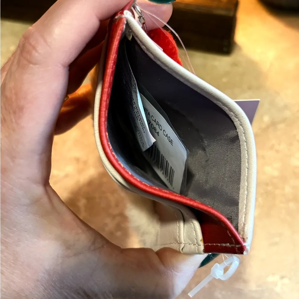 Madden Girl Santa Faux Fur Beard Credit Card Wallet With Pom Pom Key Clip NWT - Image 5