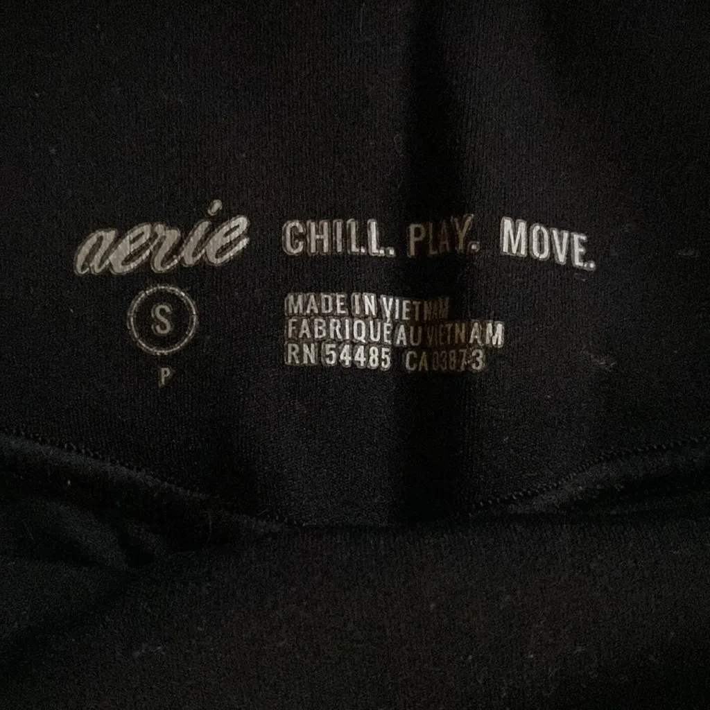 Aerie Black Leggings With Mesh Side - Image 5