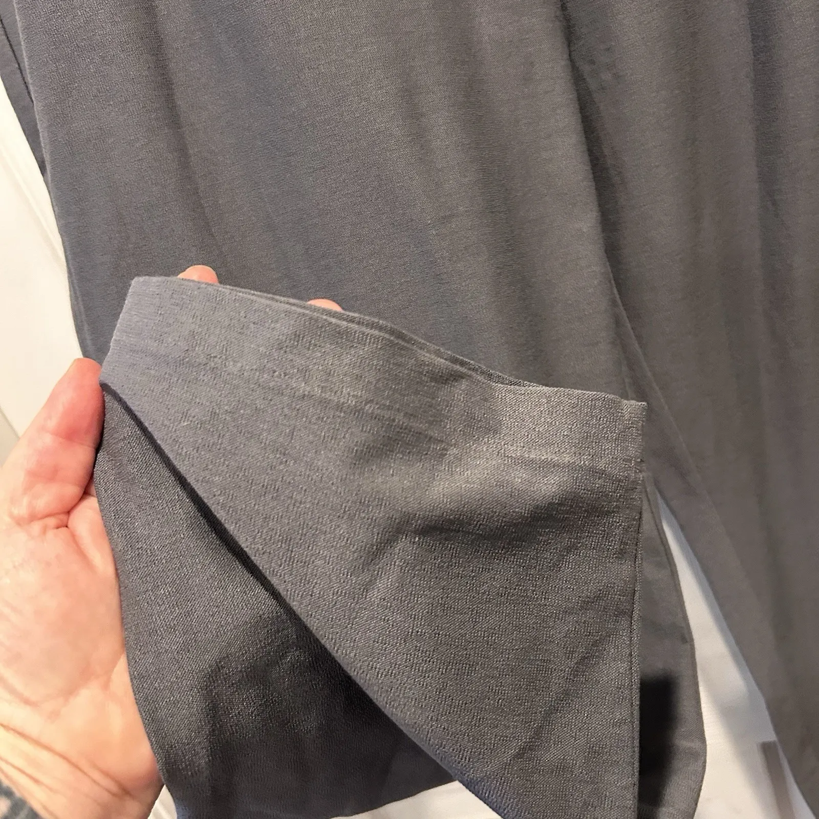 Eileen Fisher 3X Dark Gray Viscose Nylon Spandex Ankle Pants Elastic Waist Comfy - Image 3