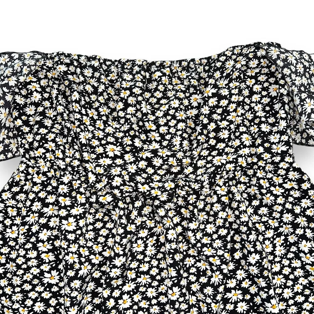 Womens Strapless Sundress Mini Length Sunflower Print Pullover Size 0X - Image 5