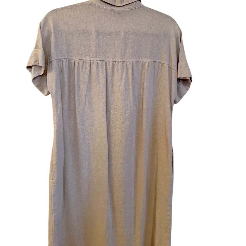 Well Worn Light Tan Shirt Dress - Image 3