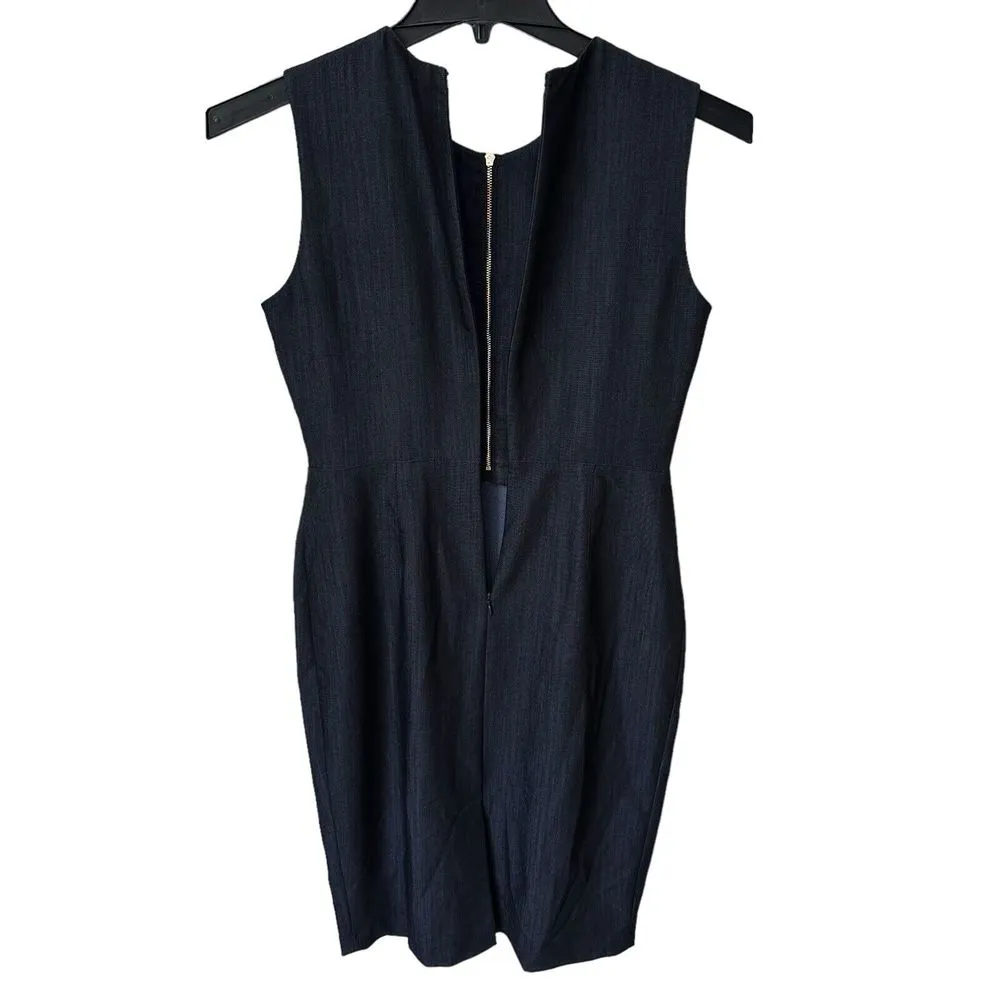 Calvin Klein Dark‎ Grey Sleeveless Sheath Dress Back Zip Size 6 Career Office - Image 7