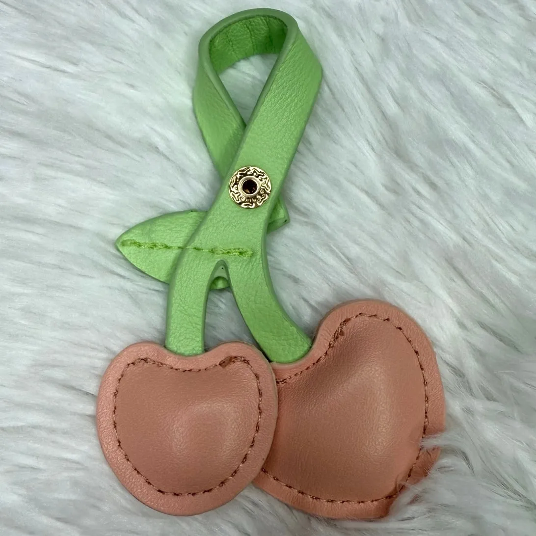 Fashion Cherry Heart Bag Charm Bag Jewelry Pink - Image 2