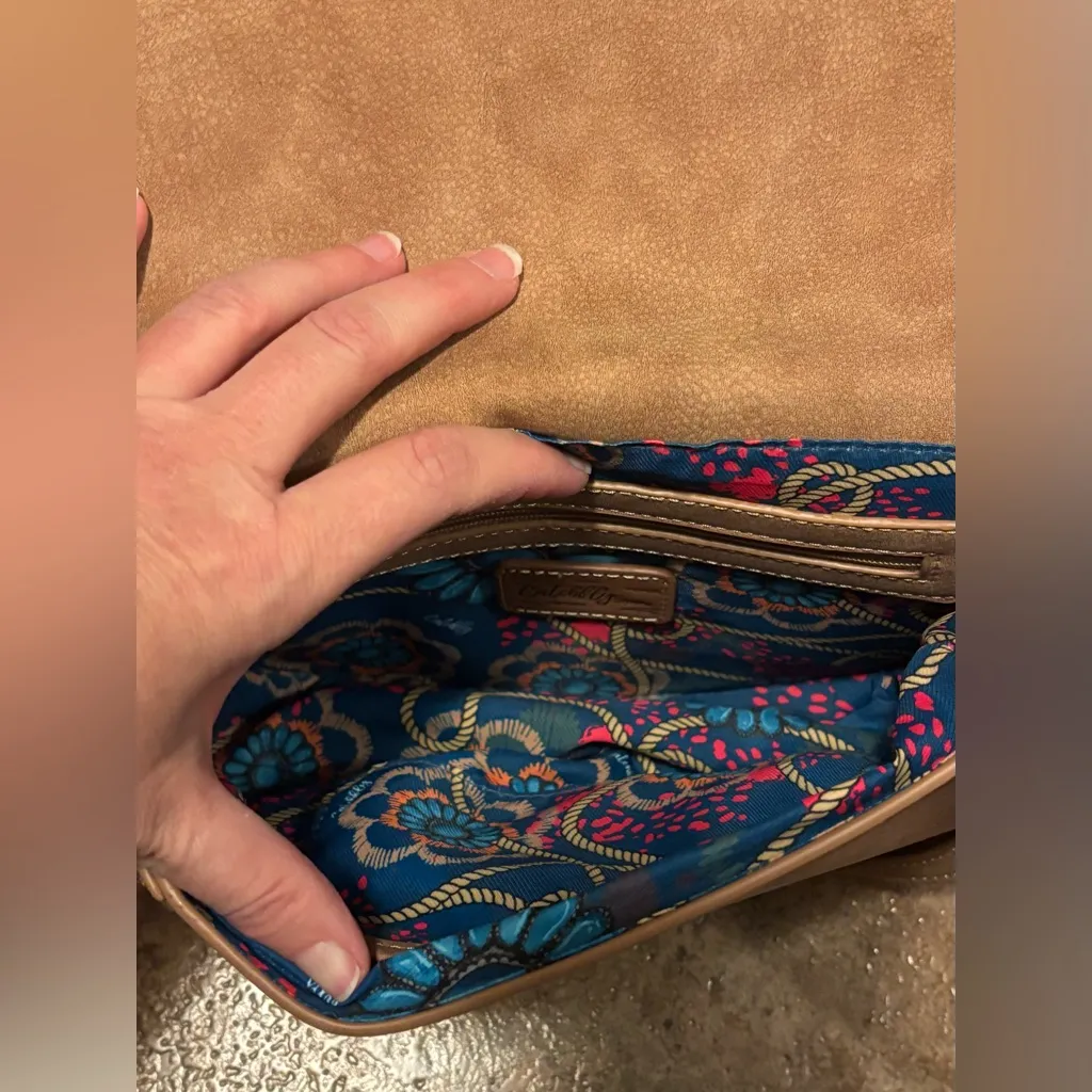 Catchfly Longhorn Skull Embroidered Crossbody Saddle Bag Purse Brown - Image 4