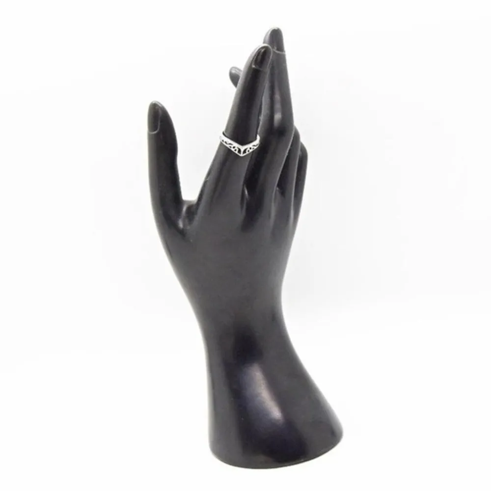 Pointed Triangle Ring Silver - Image 4