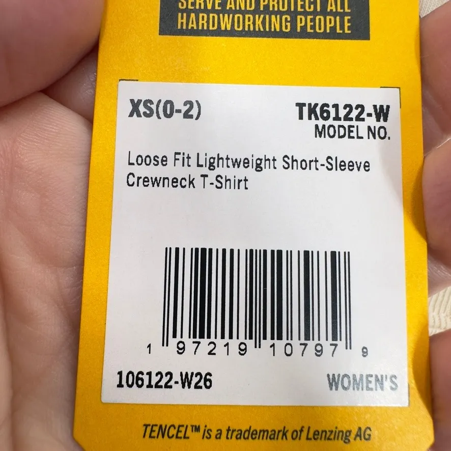 Carhartt Cream Womens XS Loose Fit Lightweight Short Sleeve Crewneck T Shirt NWT - Image 6