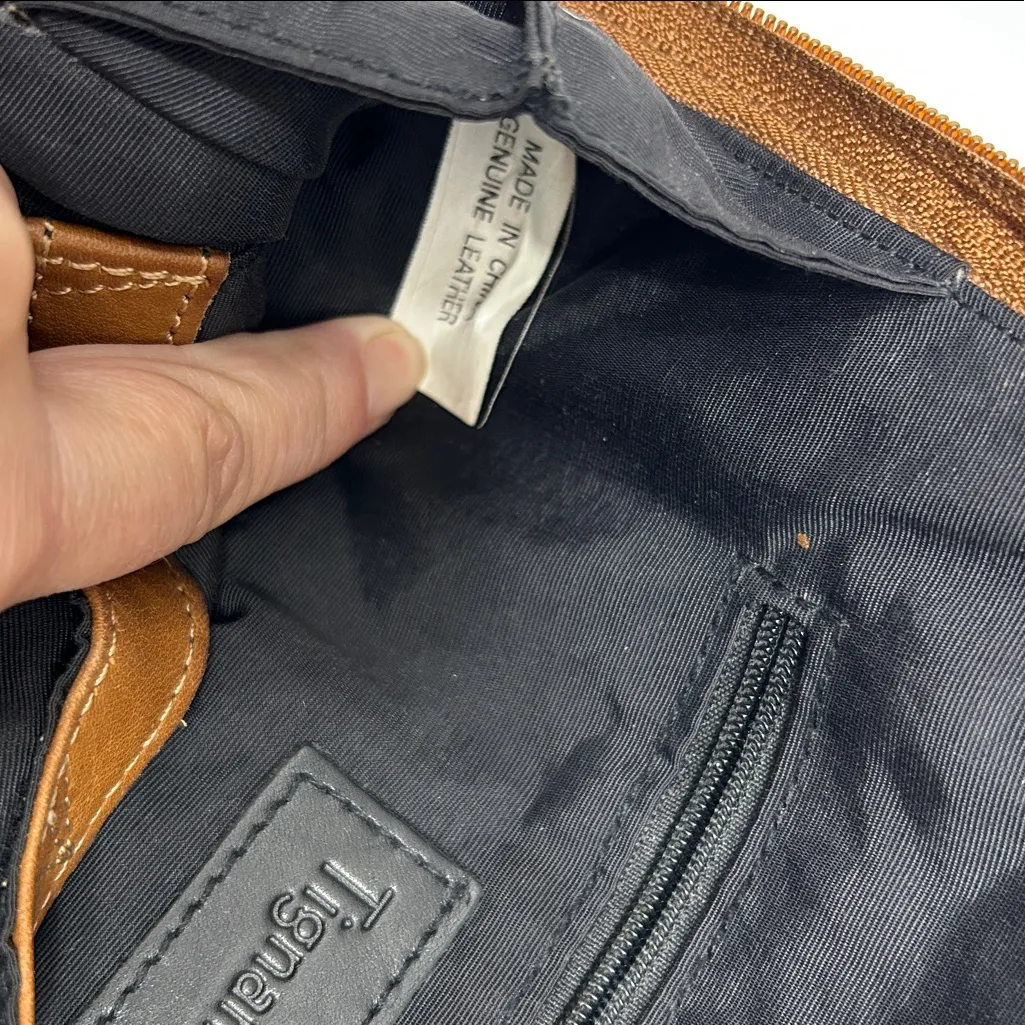 Tignanello Leather Backpack Purse Tan - Image 6