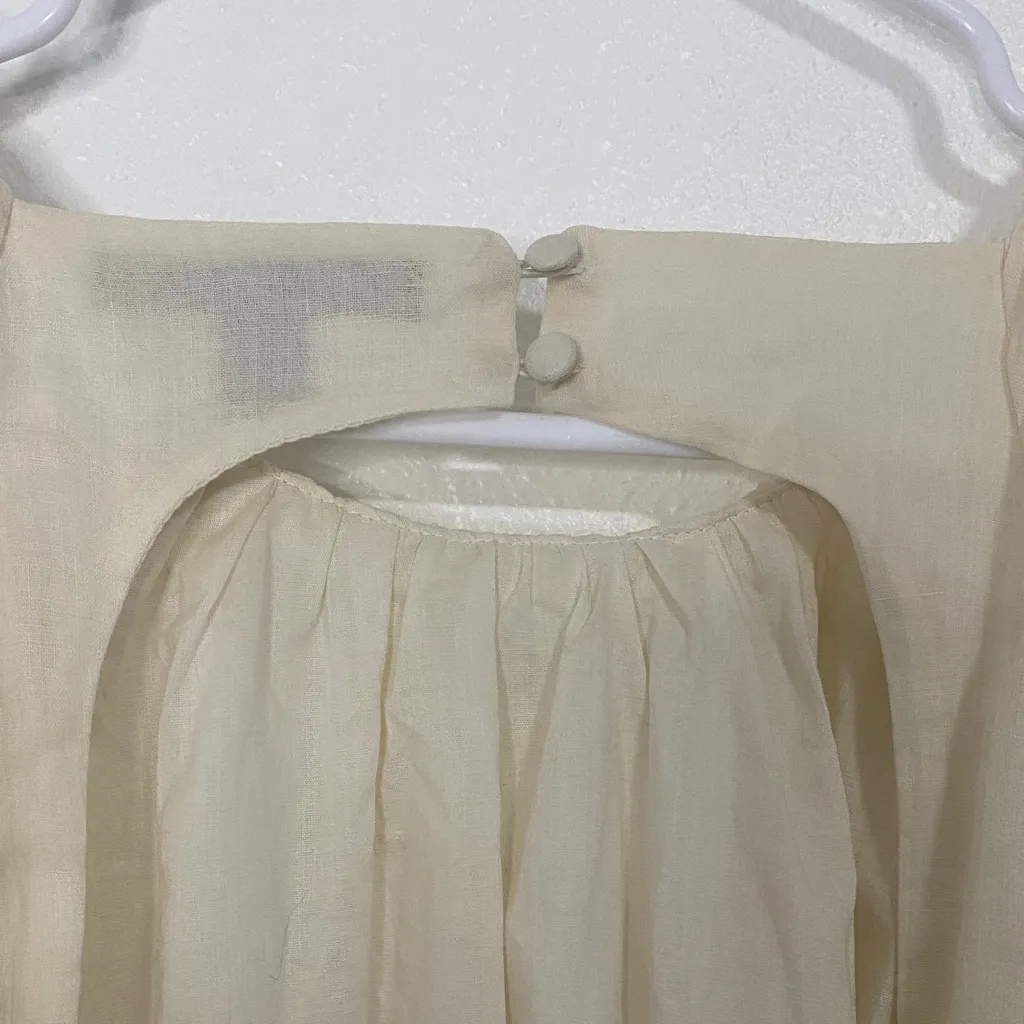 Banana Republic Light Beige Puff Sleeve Dress - Image 6