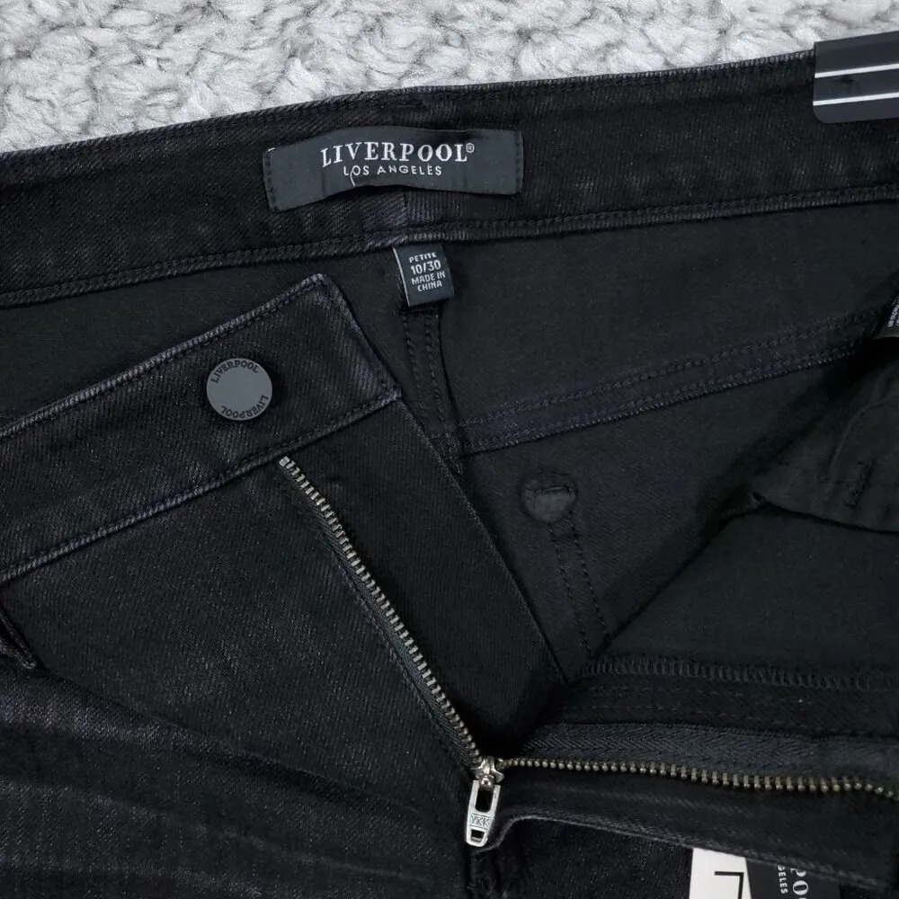 Liverpool  Non-Skinny Skinny Jeans Size 10 30 Petite High Rise Black Slim - Image 8
