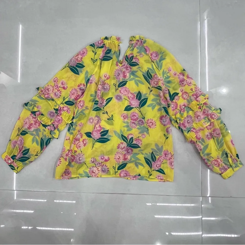 BANJANAN Berta Floral Long Sleeve Top - Image 8