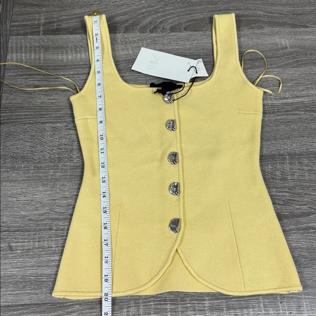 Zara plain knit corset top - Image 7