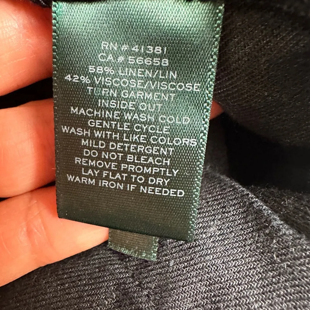 Ralph Lauren linen blend sleeveless romper size 4 charcoal gray - Image 6