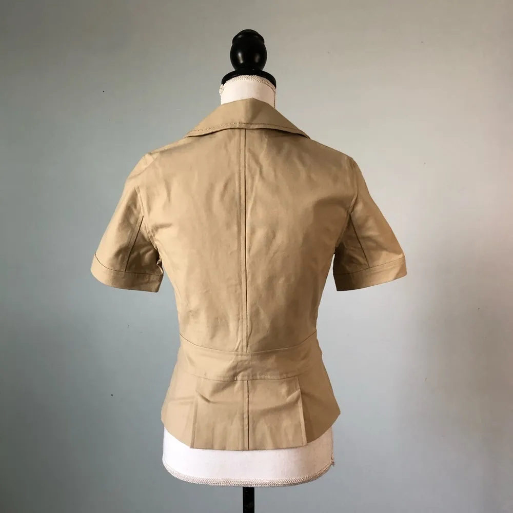 HALOGEN | Structured Short Sleeve Tan Blazer - Image 48