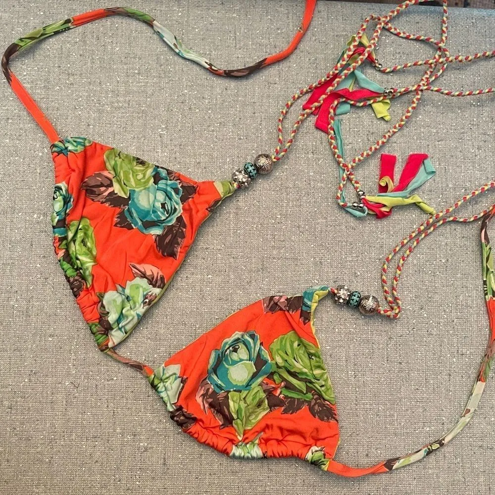 Beach Bunny Bronze Floral Bikini Top - Image 26