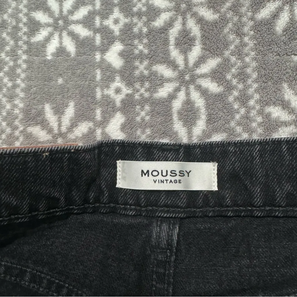 New Moussy Vintage Black Stuart Boy Skinny High Waisted Jeans Size 24‎ - Image 9