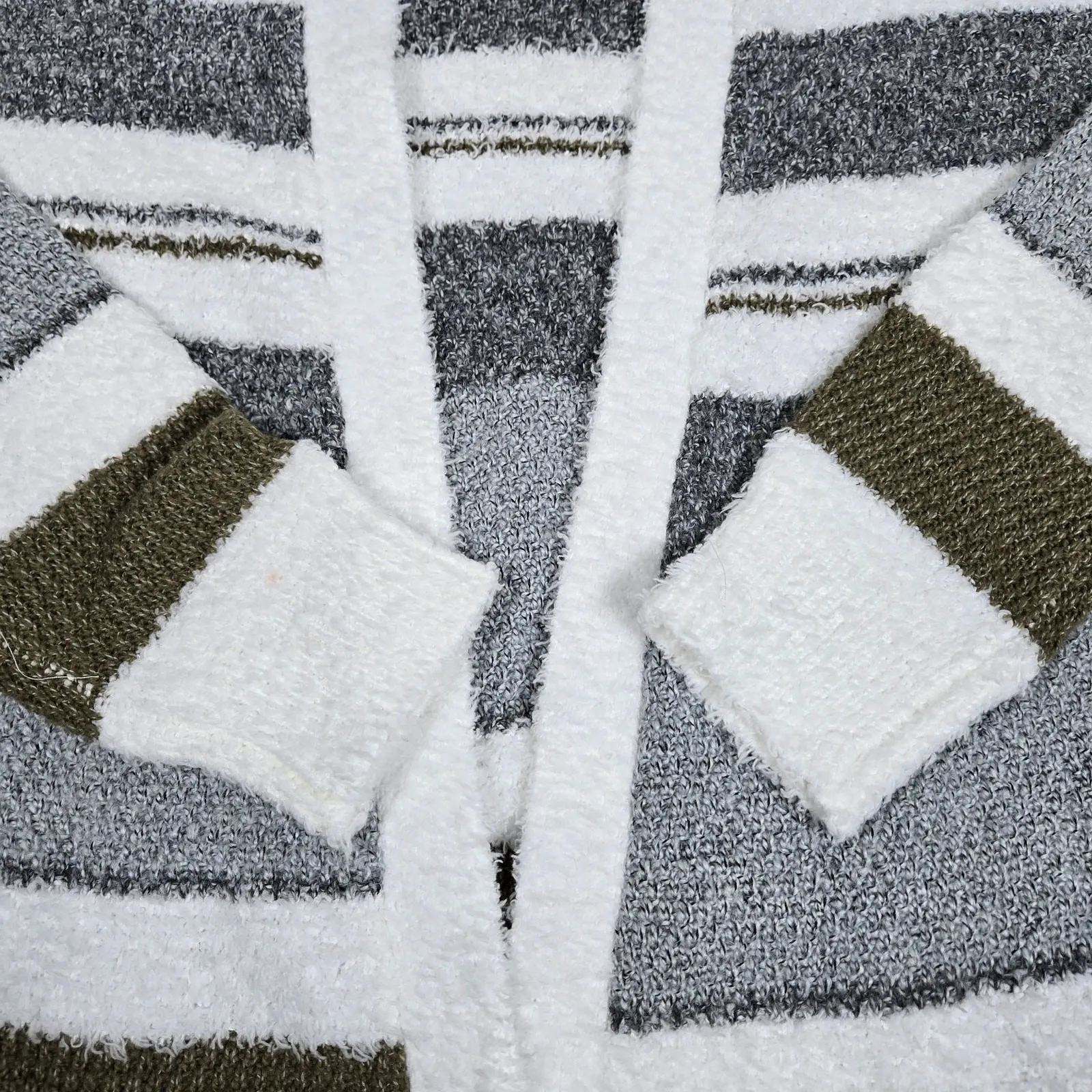 Pink Clover Cozy Striped Fuzzy Cardigan Sweater Size‎ S Stitch Fix Exclusive - Image 7