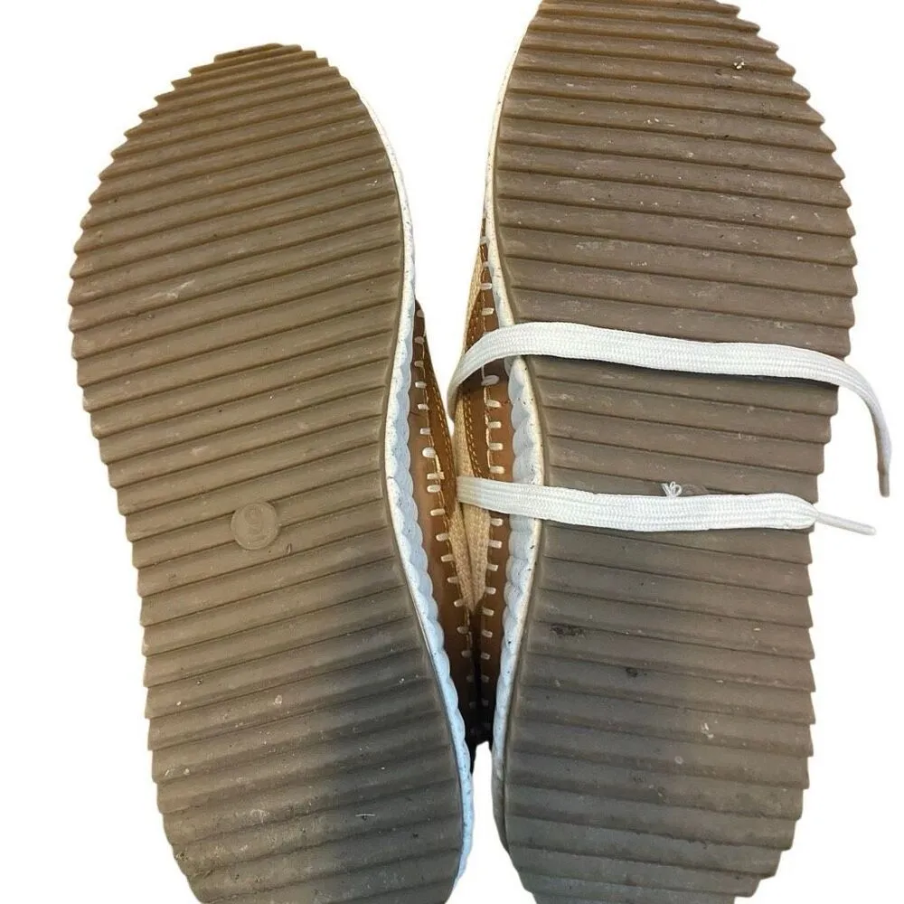 Universal Thread size 9 canvas platform shoes brown tans casual shoes - Image 5