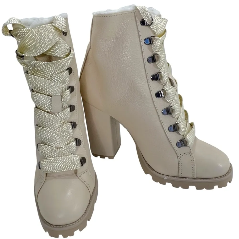 Schutz   Zhara  Lace-Up Boot in Eggshell - Image 3