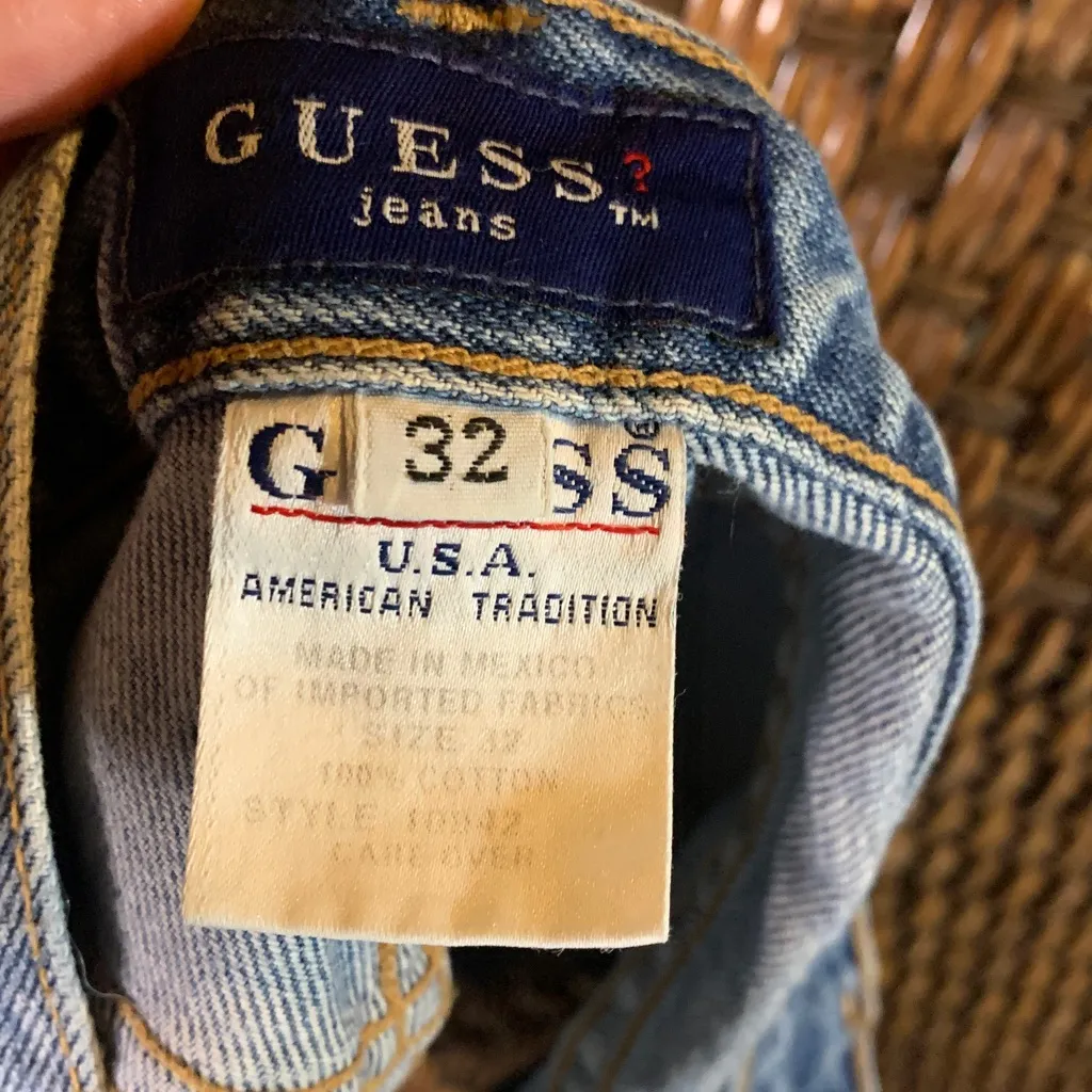 Vintage Guess Denim Shorts Size 32 - Image 5