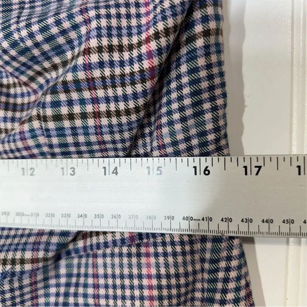 NWT Parker NYC One Shoulder Plaid Mini Dress Peggy Plaid Puff Sleeve XL Cocktail - Image 5