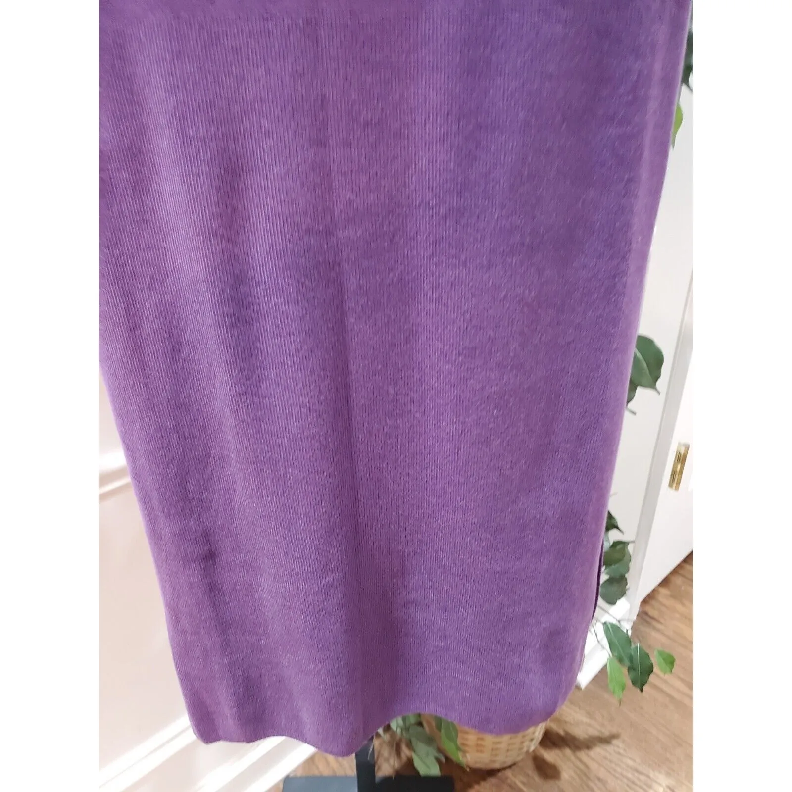 Womens Purple Viscose Wrap V Neck Long Sleeve Raglan Long Maxi Dress Size Large - Image 4