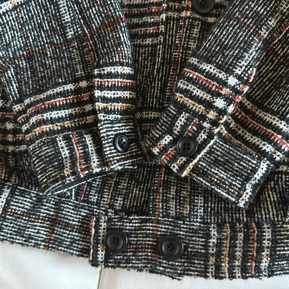 Eisenhower Plaid Tweed Slouchy Jacket - Image 6