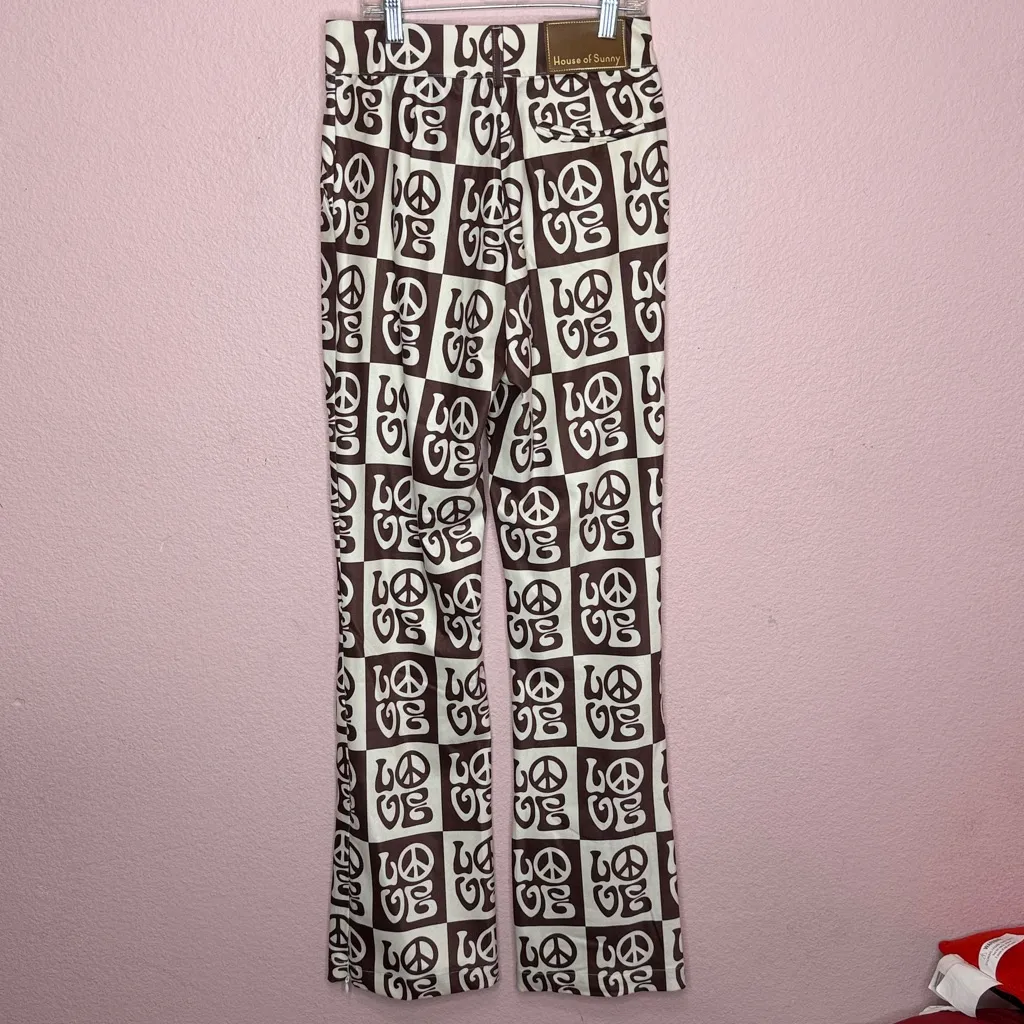 House Of Sunny All You Need Is Love Pants. Size 2 Brown - Image 10
