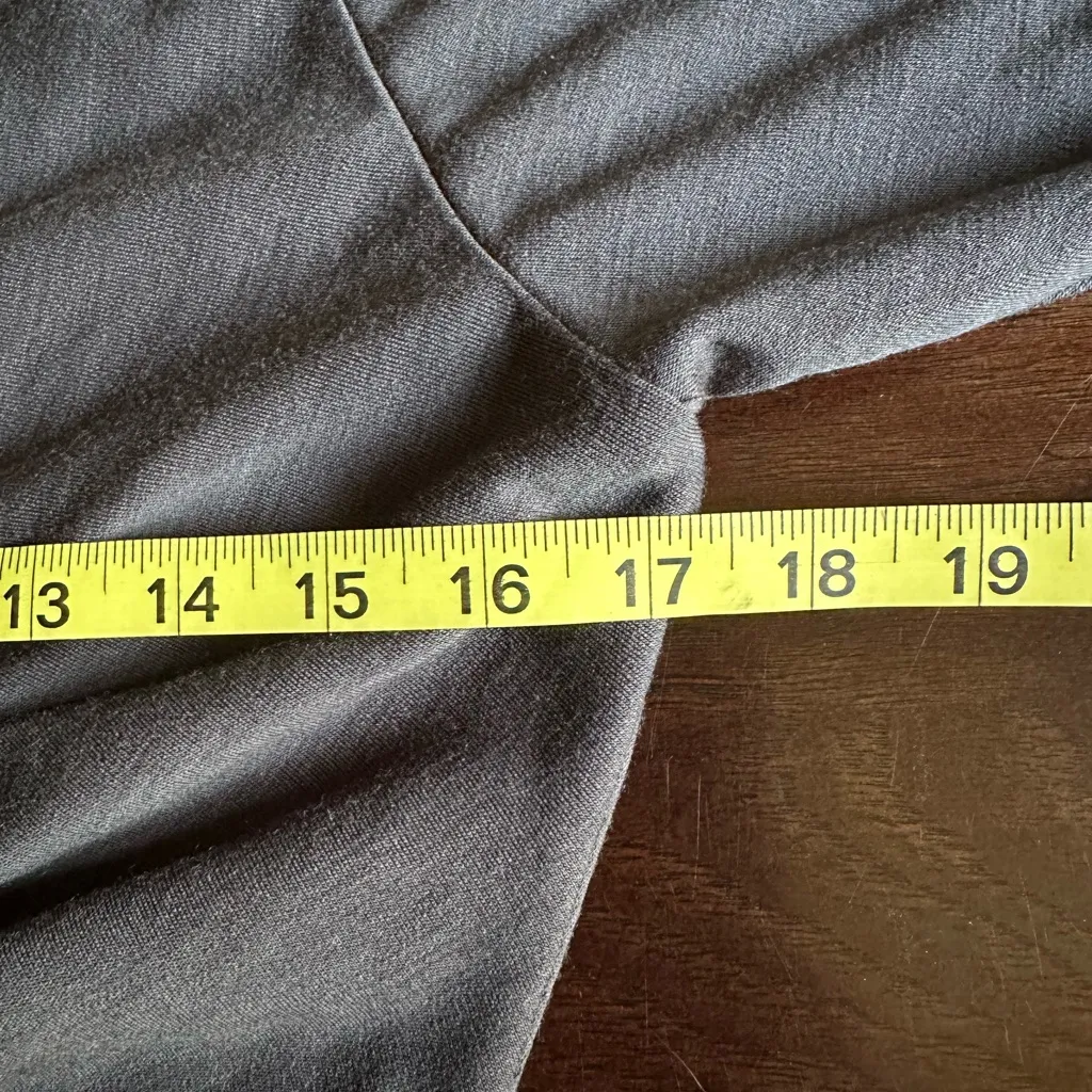 Catherine Malandrino Charcoal Long Sleeve 100% Wool Dress (896) - Image 10