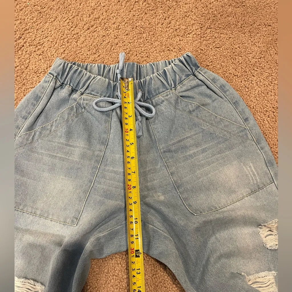 Women's Fashion Y2K High Waist Skinny Stretch Ripped Denim Jeans Blue Size undefined - Image 5