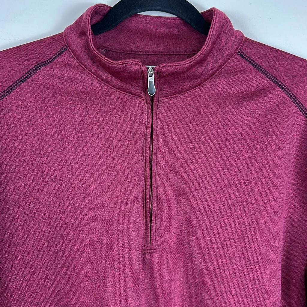 Pebble Beach‎ Women’s Golf 1/4 Zip Heather Maroon Size Small - Image 4