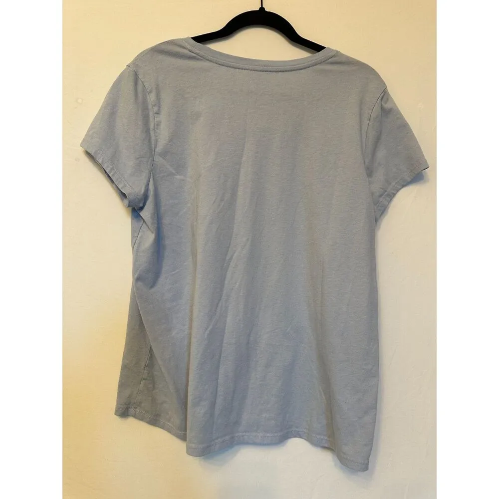 Disney Tinkerbell Blue T Shirt Size Large - Image 3