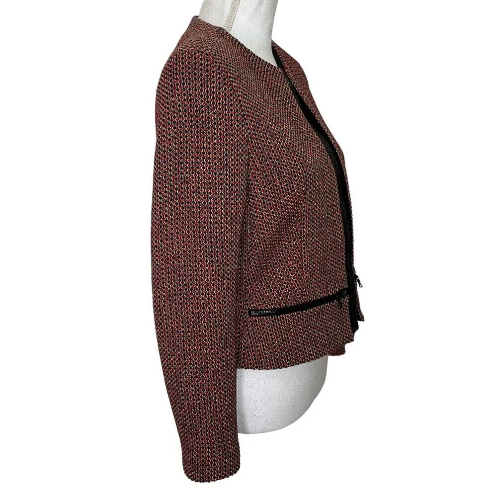 Sandro  Paris Violaine Tweed Jacket Women’s Size Medium Career Full Zip Sparkle - Image 4