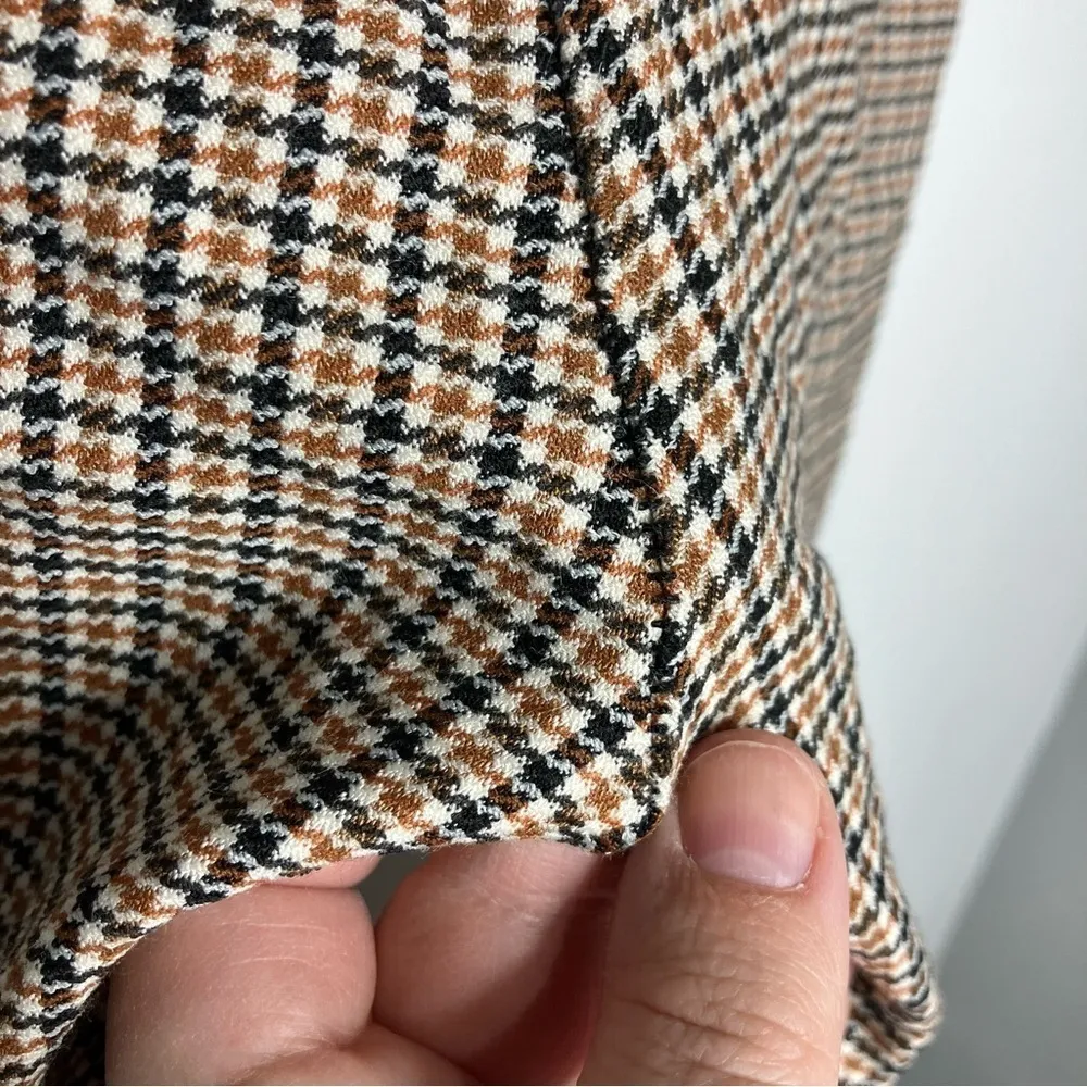 Zara plaid houndstooth pattern skinny‎ pants size medium - Image 6