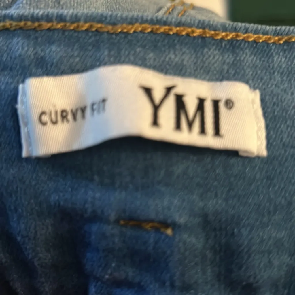 YMI Curvy Fit Blue Denim Short Plus Size 19/34 Costal Cowgirl Festival Y2K Retro - Image 8