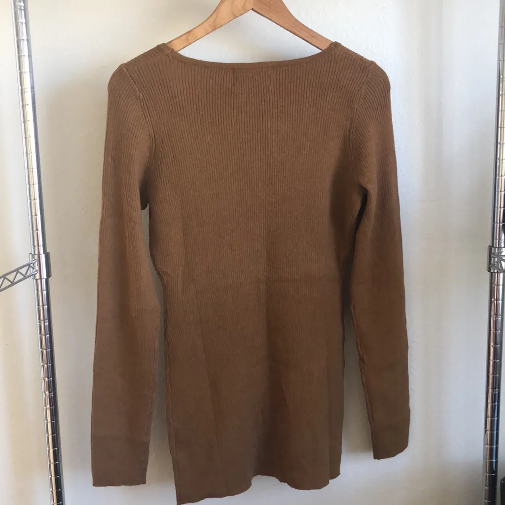 MODERN CITIZEN Brown Ribbed Sweater. - Image 7