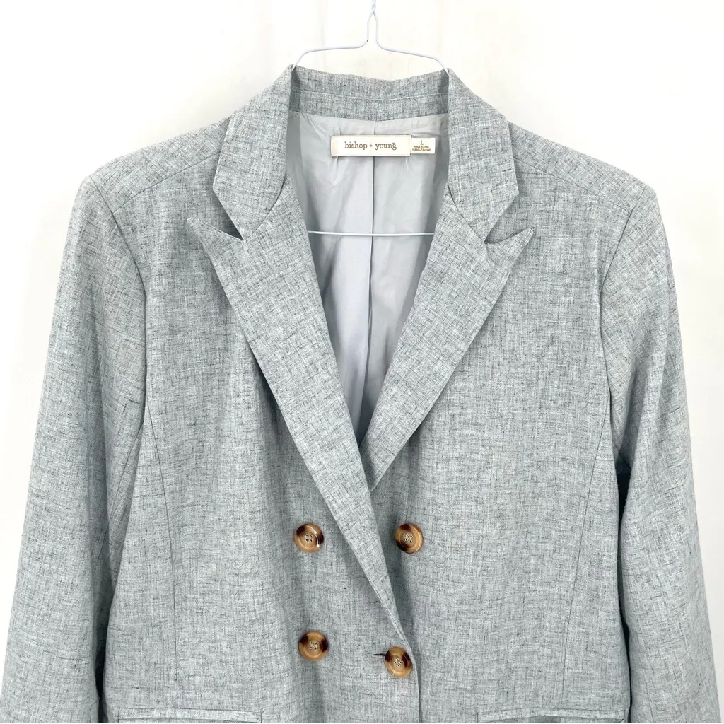 Anthropologie Bishop And Young Free Spirit Montecito Blazer In Paradise Gray - Image 4