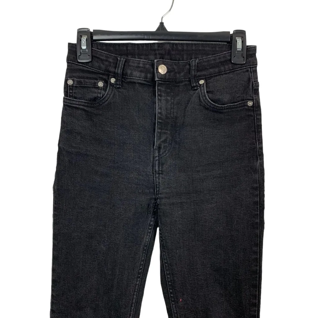 Weekday Skinny Jeans 26x32 Black High Rise Modern Minimalist Streetwear - Image 2