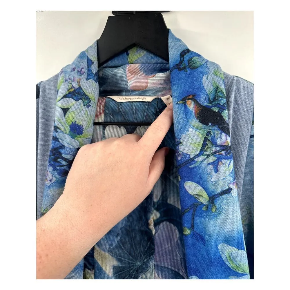 Soft Surroundings tea gardens topper open front cardigan Medium - Image 5