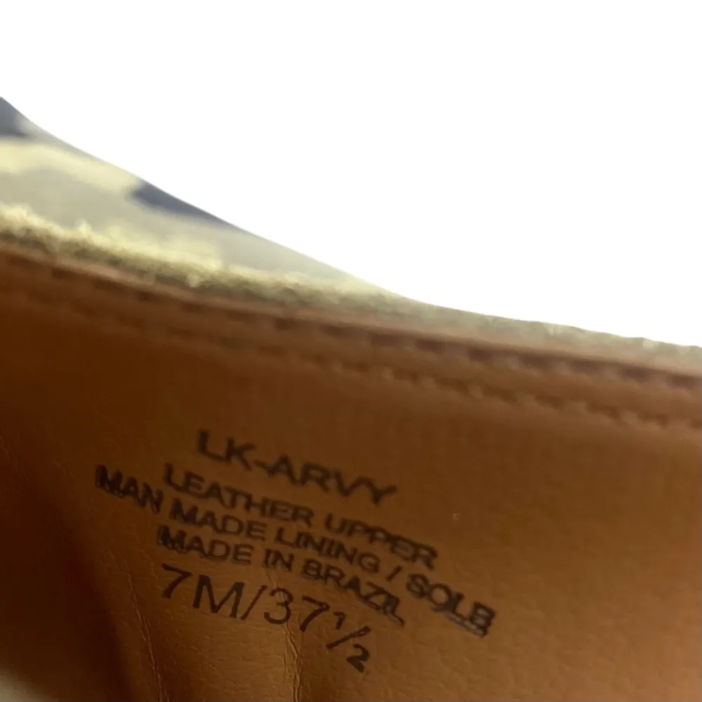 Lucky Brand Arvy Leather Green Camo Flats Slip On Shoes - Image 7