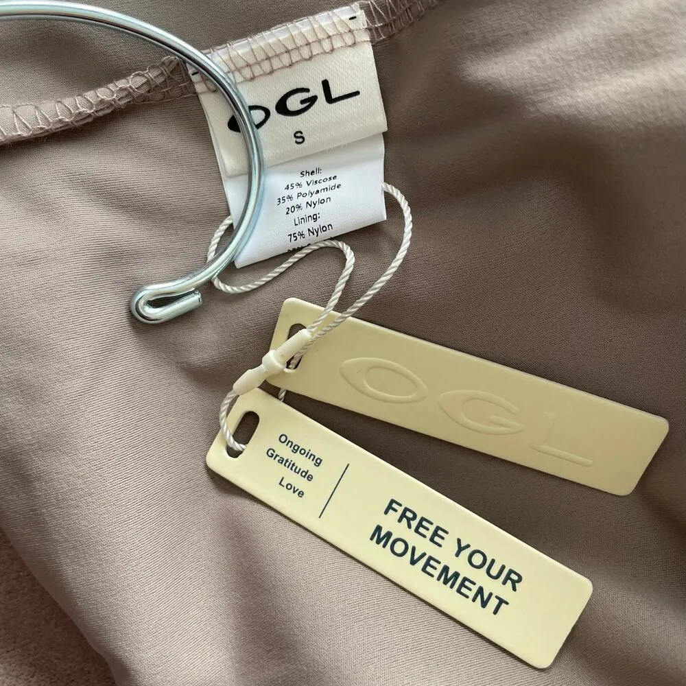 OGL Mini Skort CashSoft Pleated Pull On Size Small NEW Tan - Image 7