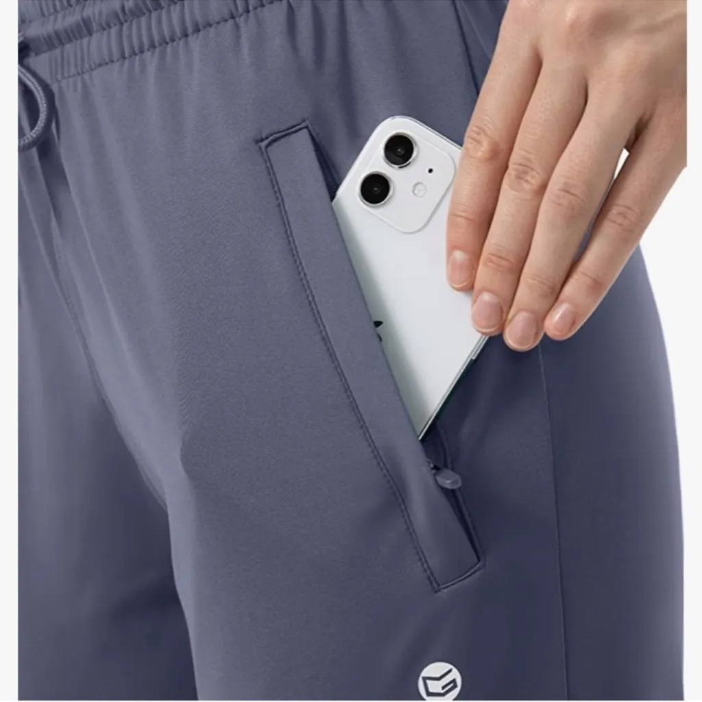 Gradual Fleece Lined Joggers with Drawstring Waist and Zipper Pockets XL NWT Gray - Image 2